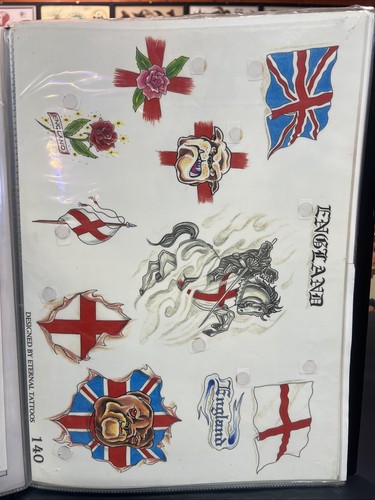Vintage england tattoo flash - vintage,