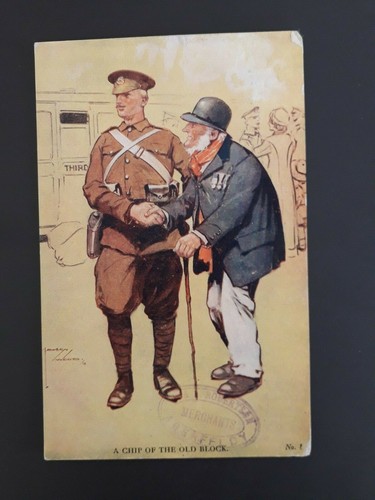 Antique ww1 military postcard - ww1,