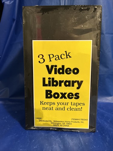 Video library boxes vhs - library,