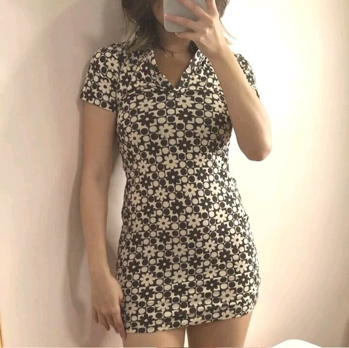 Brown daisy print - mini, tshirt