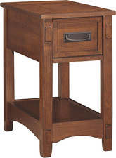 Breegin New Traditional Wooden Chair Side End Table with 1 Drawer and 1 Fixed Sh