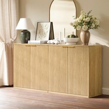 63" Oak Buffet Cabinet with