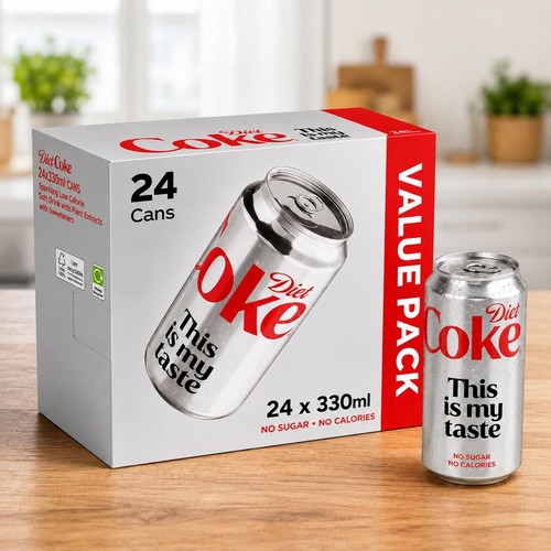 Diet coke 330ml cans - diet, x