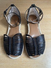 Womens Black Leather Shoes - Size 4 - (French Connection)