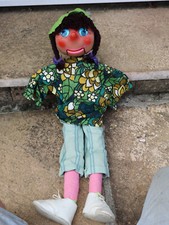 VINTAGE PELHAM PUPPETS LONG LEGGED GIRL VENTRILOQUIST DUMMY WORKING