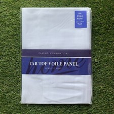 Classic Combinations Tab Top Voile Panel/Curtain 150cm x 122cm (59”x48”) White