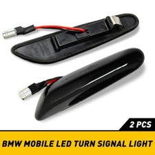 2 Black Smoked Lens LED Side Indicator Marker Light Fit BMW X5 E70 2006-13 Amber