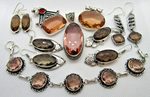 Smoky quartz silver - in,