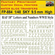RAF 18" LETTERS NUMBERS WATER