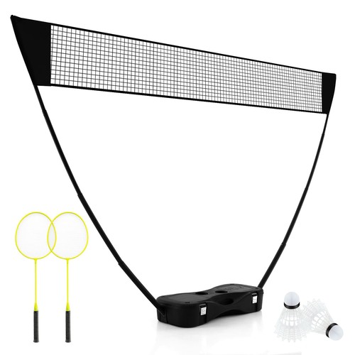 Badminton set with - net, rackets
