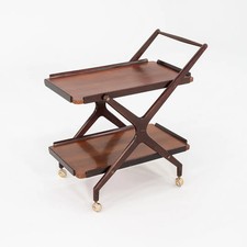 1960s Modern Teak Bar Cart /