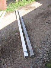 GALVANISED STEEL  GATE POST x 2  80 X 80  X  2.8 MTRS LONG SUIT YARD