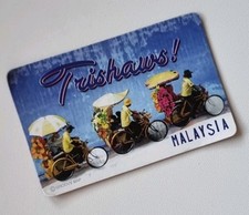 Malaysia Penang Trishaws Fridge Magnet - Travel Souvenir Holiday Gift - Thin
