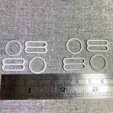 12mm White Plastic Bra Strap Adjustment lingerie Slides And Rings Set