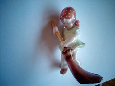 Herend Porcelain Figurine Girl With Broom