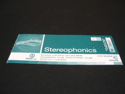Stereophonics ticket complete - stereophonics,