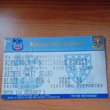 Ticket : 1998/1999 13/3/1999