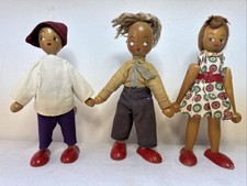 Polish Wooden Peg Dolls 1960s