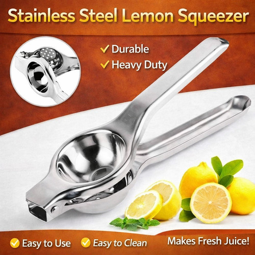 Stainless steel lemon squeezer - stainless,