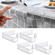 4x Clear Table Cloth Clips