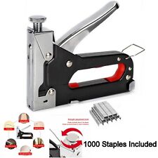 Powerful Heavy Duty Tacker Staple Gun Wood Craft Upholstery Stapler +1000 Staple