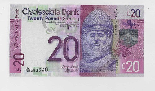 Clydesdale bank scotland 20 - scotland, £20