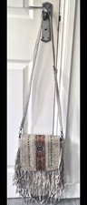 BNWOT grey Fringe Tassel Bag