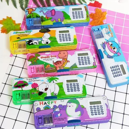 Calculator pencil case school - pencil,