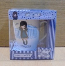 SANTORO GORJUSS I LOVE GREECE ADVERTISIGN DELUXE CERAMIC MUG #1 NIB