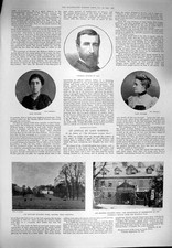 Old Antique Print 1900 Redvers