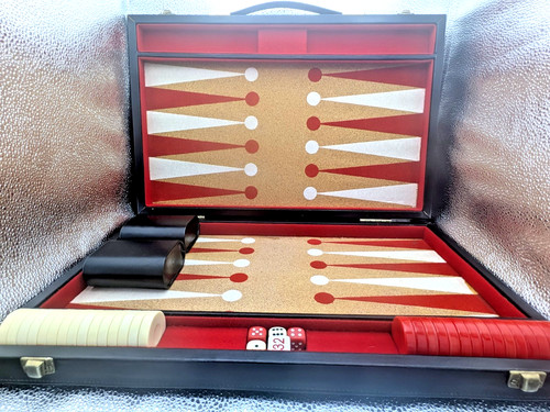 Vintage travel backgammon set - travel,