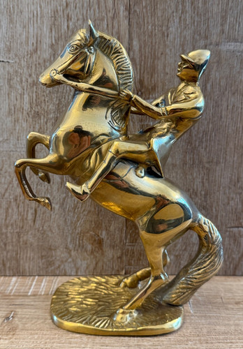 Vintage solid brass horse - vintage,