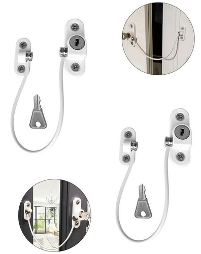 White window restrictor - white,