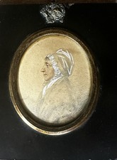 Antique Miniature Portrait of
