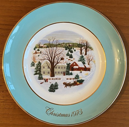 Avon christmas plate - plate, 1973