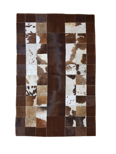 Handmade cowhide patchwork rug - patchwork,