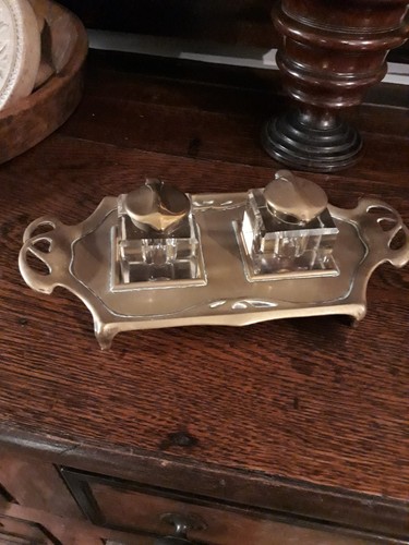 Geschutzt art nouveau inkstand - art,
