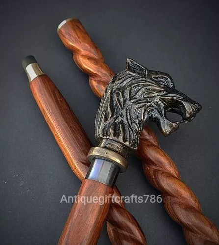 Vintage cane wooden - cane, walking