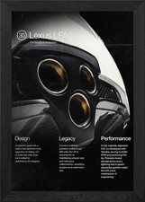 Lexus LFA Exhaust Framed Wall