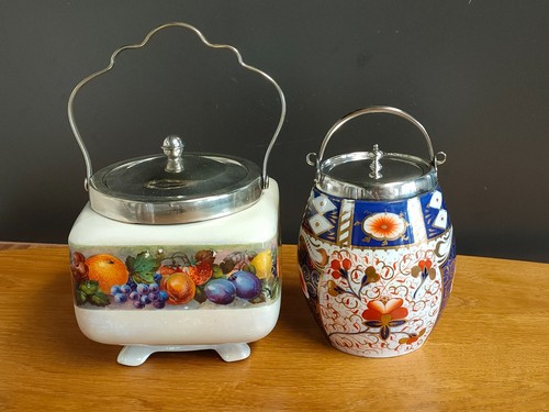 Antique biscuit barrels - antique,