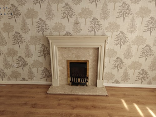 Gas fire including marble - gas,