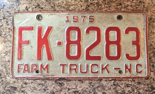 North carolina license plate - north,