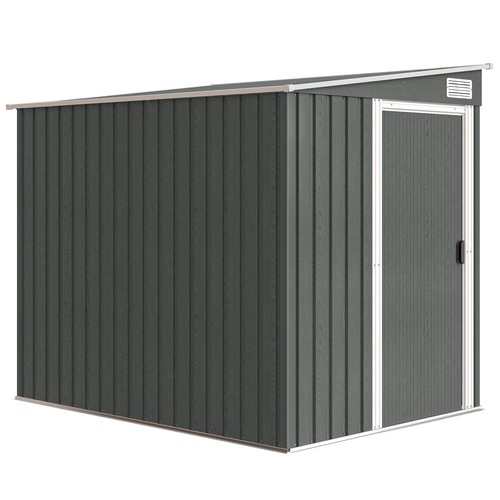 5ft galvanised metal shed - galvanised,