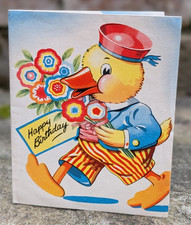 Vintage Duck Birthday Flowers