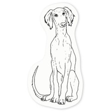 'Saluki Puppy' Clear Sticker