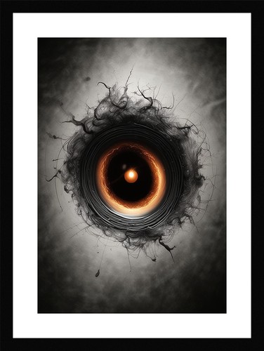 Sublime black hole - black, print