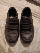 Boys Black Hush Puppy School Shoes  Size 12 Hook & Loop Fastening