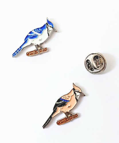 Jay bird lapel pin badges - pin, in