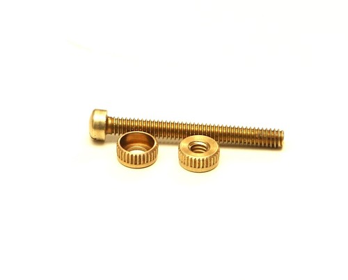 Ajax solid brass grip screw - brass,