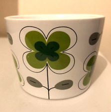Coffee Mug by Sagaform Camilla Engdahl Green Flowers Swedish Pottery Retro